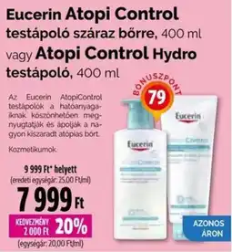 Pingvin Patika Eucerin atopi control testápoló ajánlat