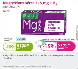 Kulcs Patika Béres magnézium ajánlat