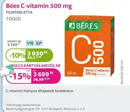 Kulcs Patika Béres c-vitamin ajánlat