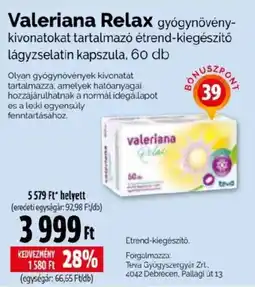 Pingvin Patika Valeriana Relax ajánlat