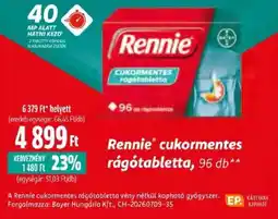 Pingvin Patika Rennie cukormentes rágótabletta ajánlat