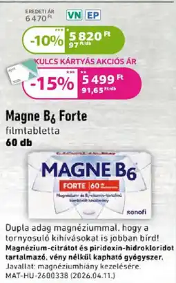 Kulcs Patika Magne B6 Forte ajánlat