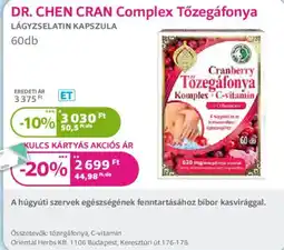 Kulcs Patika Dr. Chen cran complex tőzegáfonya ajánlat