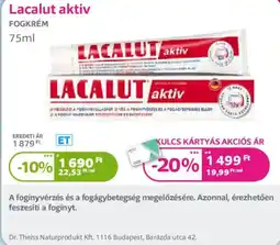 Kulcs Patika Lacalut aktiv fogkrém ajánlat