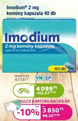 Kulcs Patika Imodium 2 mg kemény kapszula ajánlat
