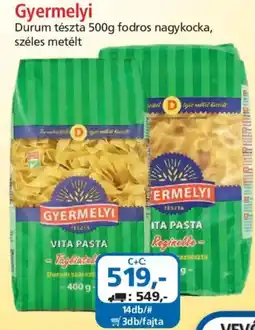 ÁRKLUB Gyermelyi durum tészta ajánlat