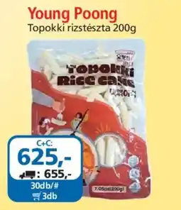 ÁRKLUB Young Poong topokki rizstészta ajánlat