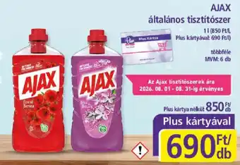 PlusMarket Ajax általános tisztítószer ajánlat