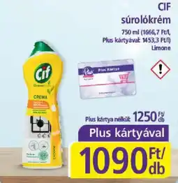 PlusMarket Cif súrolókrém ajánlat