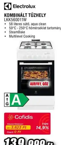 Expert Electrolux kombinált tűzhely ajánlat
