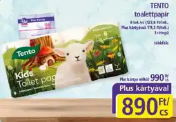 PlusMarket Tento kids toilet paper ajánlat