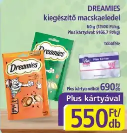 PlusMarket Dreamies kiegészítő macskaeledel ajánlat