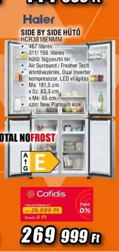 Expert Haier side by side hűtő ajánlat