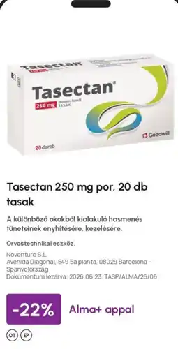 Alma Gyógyszertárak Tasectan ajánlat
