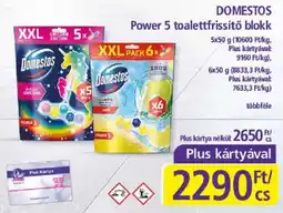 PlusMarket Domestos power 5 toalettfrissitő blokk ajánlat