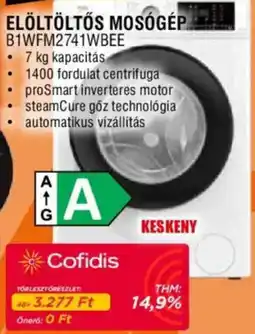 Expert Cofidis elöltöltős mosógép ajánlat