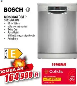 Expert Bosch mosogatógép sms26aio1f ajánlat
