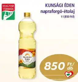 PlusMarket Kunsági éden napraforgó-étolaj ajánlat