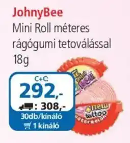 ÁRKLUB JohnyBee mini roll méteres rágógumi tetoválással ajánlat