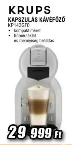 Expert krups kapszulás kávéfőző kp143gf0 ajánlat
