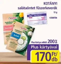 PlusMarket Kotányi salátaöntet fűszerkeverék ajánlat