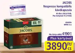 PlusMarket Jacobs nespresso kompatibilis kávékapszula ajánlat
