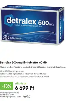 Alma Gyógyszertárak Detralex 500 mg filmtabletta ajánlat