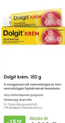 Alma Gyógyszertárak Dolgit krém ajánlat