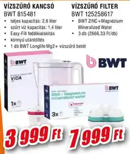 Expert BWT vízszűrő kancsó ajánlat