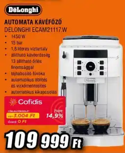 Expert Delonghi automata kávéfőző ajánlat