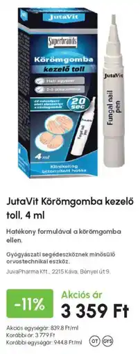 Alma Gyógyszertárak Jutavit koromgomba kezelo toll ajánlat