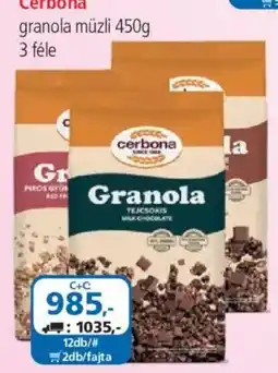 ÁRKLUB Cerbona granola ajánlat