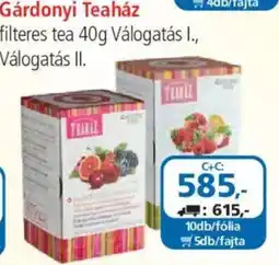ÁRKLUB Gárdonyi Teaház filters tea ajánlat