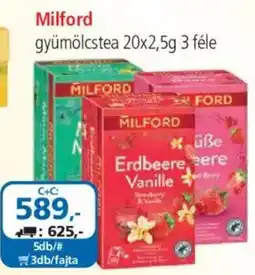 ÁRKLUB Milford gyümölcs tea ajánlat