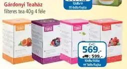 ÁRKLUB Gárdonyi Teaház filteres tea ajánlat