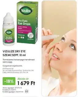 Alma Gyógyszertárak Vizulize dry eye szemcsepp ajánlat