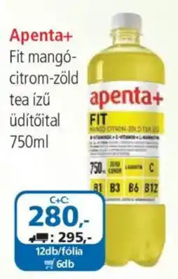 ÁRKLUB Apenta+ fit mangó-citrom-zöld tea ízű üdítőital ajánlat