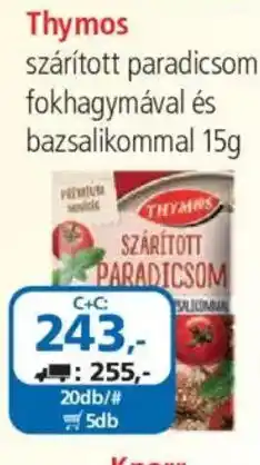 ÁRKLUB Thymos szárított paradicsom ajánlat