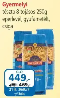 ÁRKLUB Gyermelyi tészta ajánlat