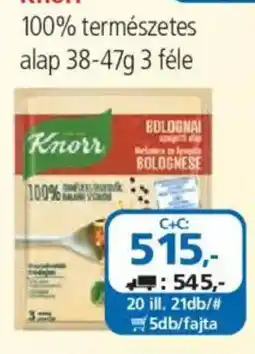 ÁRKLUB Knorr bolognai sajtos ajánlat
