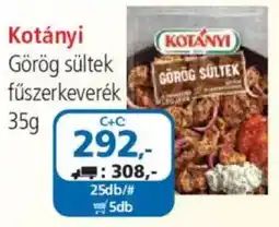 ÁRKLUB Kotányi görög sültek fűszerkeverék ajánlat