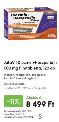 Alma Gyógyszertárak Jutavit diozmin+heszperidin ajánlat