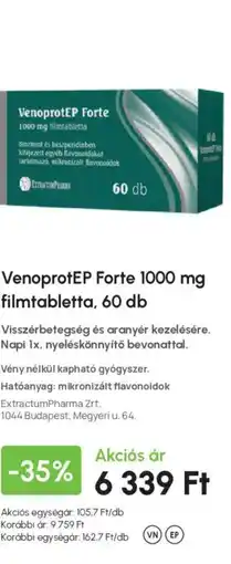 Alma Gyógyszertárak VenoprotEP Forte ajánlat