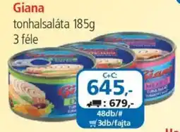ÁRKLUB Giana tonhalsaláta ajánlat