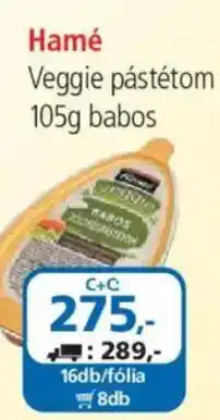 ÁRKLUB Hamé veggie pástétom ajánlat