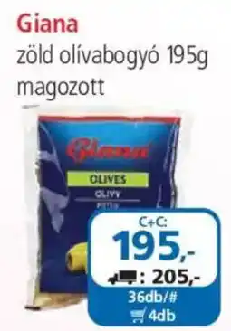 ÁRKLUB Giana zöld olivabogyó ajánlat