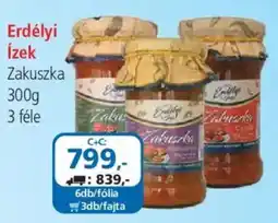 ÁRKLUB Erdélyi ízek zakuszka ajánlat
