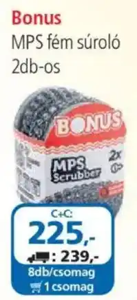 ÁRKLUB Bonus mps fém súroló ajánlat