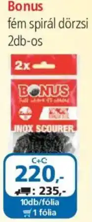 ÁRKLUB Bonus fém spirál dörzsi ajánlat