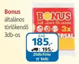 ÁRKLUB Bonus általános törlőkendő ajánlat